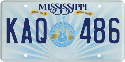 MS license plate KAQ486