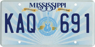 MS license plate KAQ691