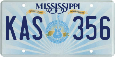 MS license plate KAS356
