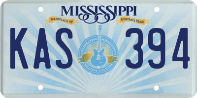 MS license plate KAS394