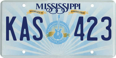 MS license plate KAS423