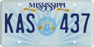 MS license plate KAS437