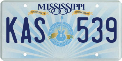 MS license plate KAS539