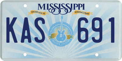 MS license plate KAS691