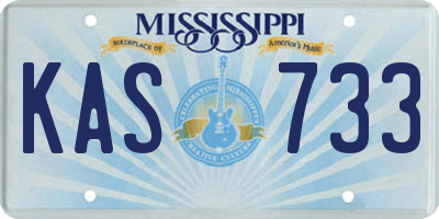 MS license plate KAS733