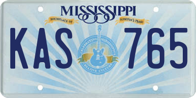 MS license plate KAS765
