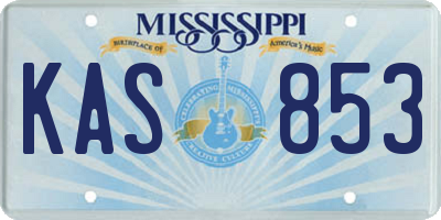MS license plate KAS853