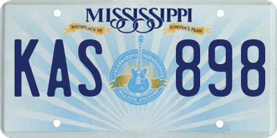 MS license plate KAS898