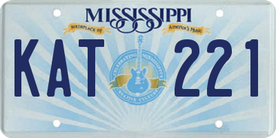 MS license plate KAT221
