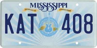 MS license plate KAT408