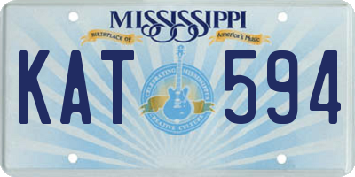 MS license plate KAT594