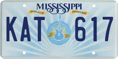 MS license plate KAT617