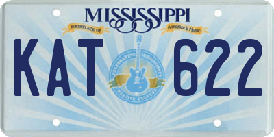 MS license plate KAT622