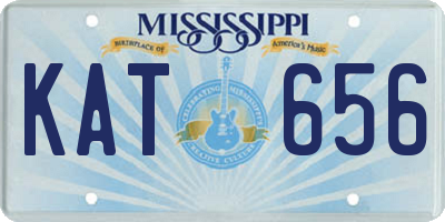 MS license plate KAT656