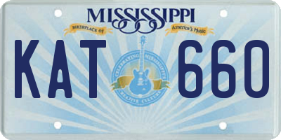 MS license plate KAT660