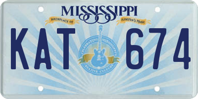 MS license plate KAT674