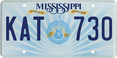 MS license plate KAT730