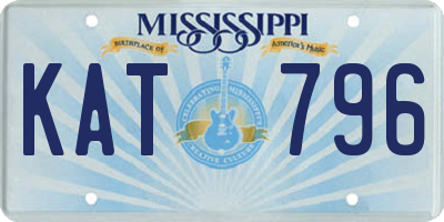 MS license plate KAT796