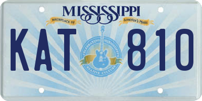 MS license plate KAT810