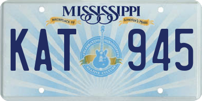 MS license plate KAT945