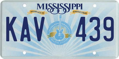 MS license plate KAV439