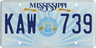MS license plate KAW739