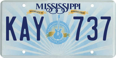 MS license plate KAY737