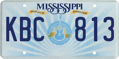 MS license plate KBC813