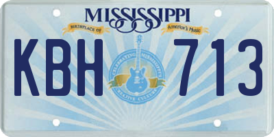 MS license plate KBH713