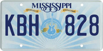 MS license plate KBH828