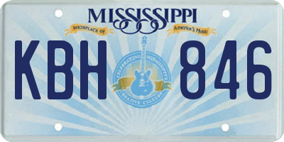 MS license plate KBH846