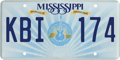 MS license plate KBI174