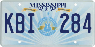 MS license plate KBI284
