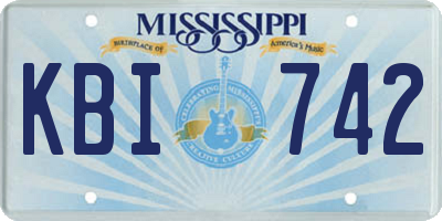 MS license plate KBI742