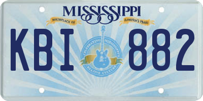 MS license plate KBI882