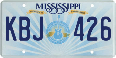 MS license plate KBJ426