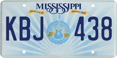 MS license plate KBJ438