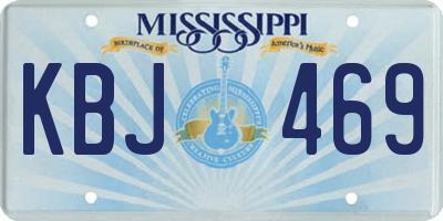 MS license plate KBJ469