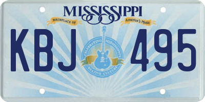 MS license plate KBJ495