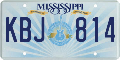MS license plate KBJ814