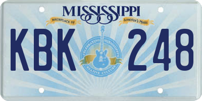 MS license plate KBK248