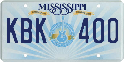 MS license plate KBK400