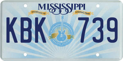 MS license plate KBK739