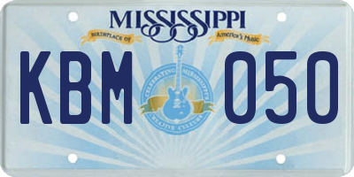 MS license plate KBM050