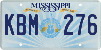 MS license plate KBM276