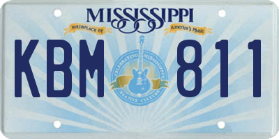 MS license plate KBM811