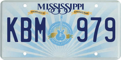 MS license plate KBM979