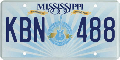 MS license plate KBN488