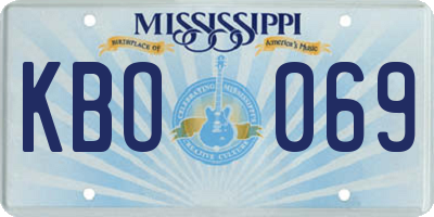 MS license plate KBO069