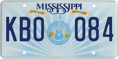 MS license plate KBO084